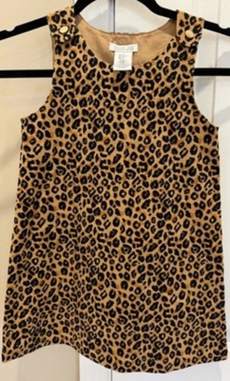 Rachel Zoe Girls Animal Print Leopard Corduroy Jacket and Dress Set Size 5T NWT